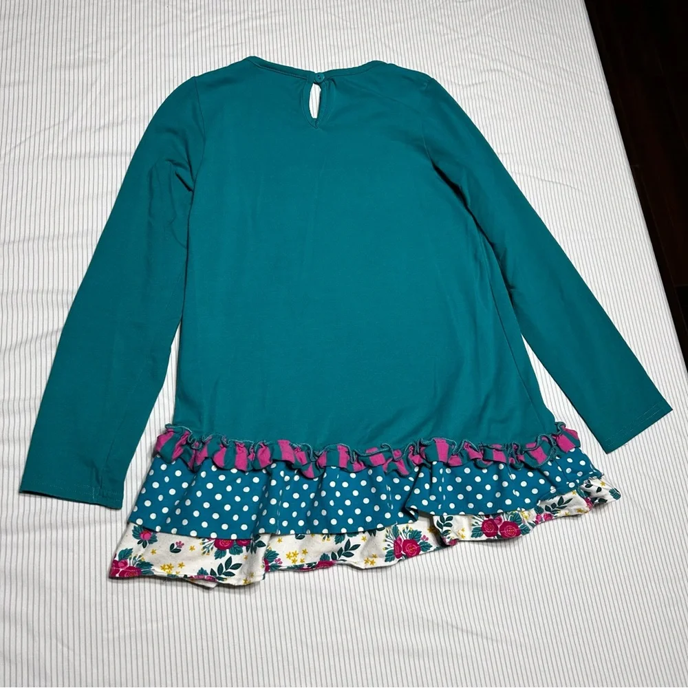 Emily Rose Big Girls 8 Owl Set Long Sleeve‎ Shirt Matching Leggings Pink Teal